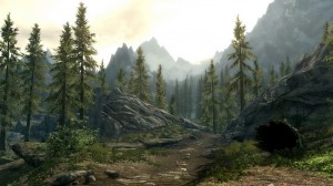 Skyrim screenshot - Mountain Forest Path