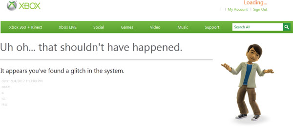 xbox live error