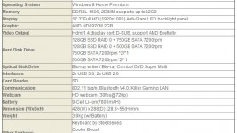 MSI GX70 specs