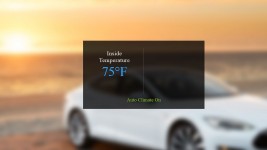 GlassTesla showing climate controls