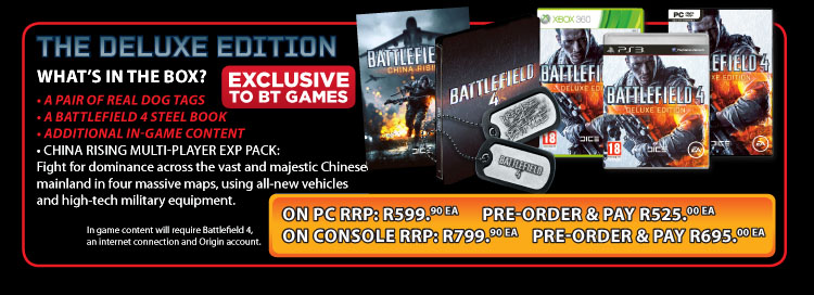 Battlefield 4 Deluxe Exclusive to BT Games