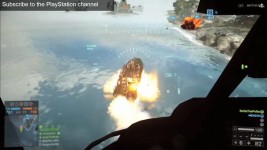 PC Battlefield 4 footage on PS4 video