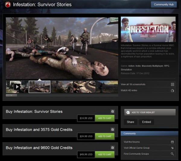 Survivor - Infestation Stories available on Steam