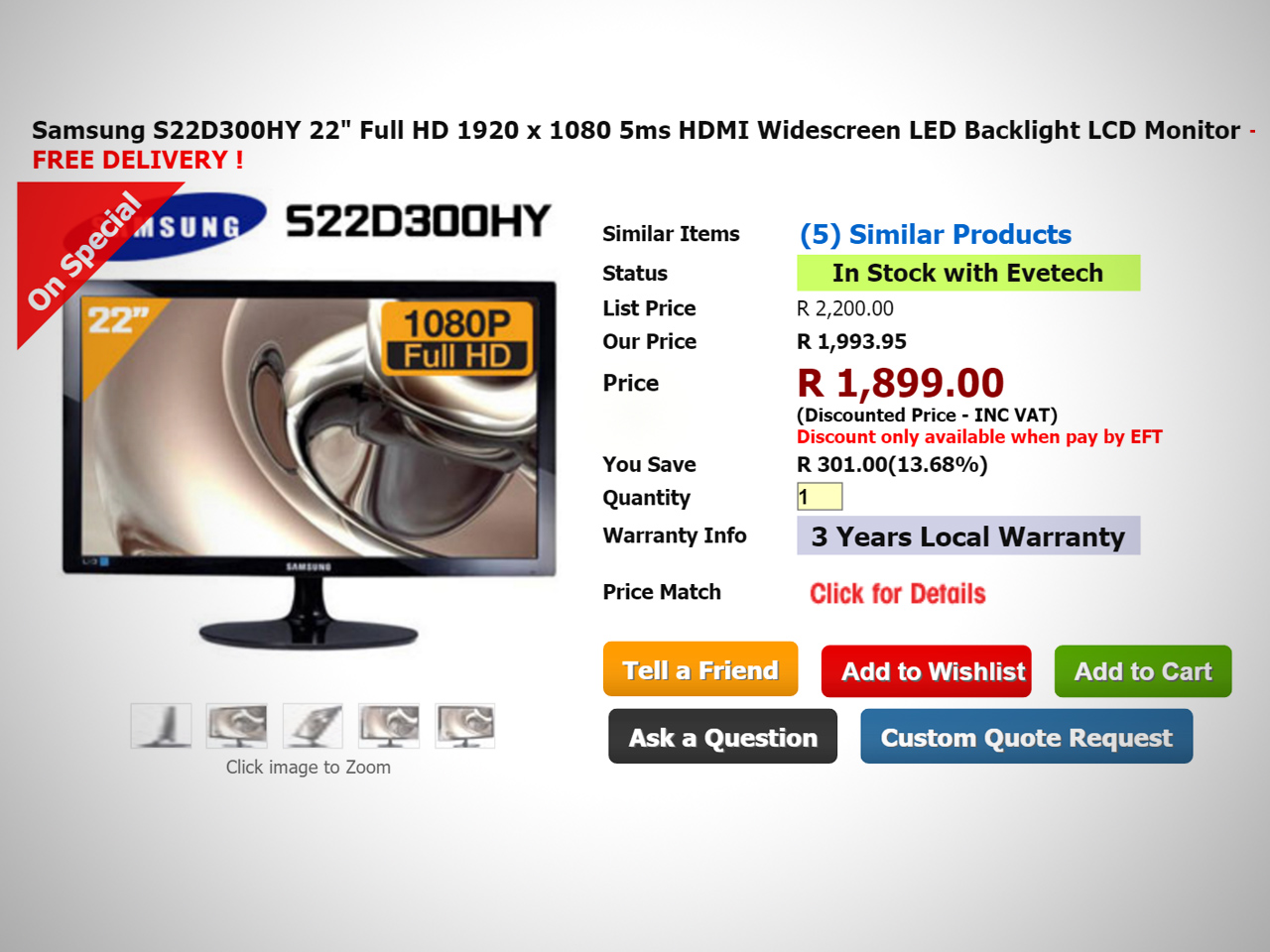 Samsung 22-inch Monitor