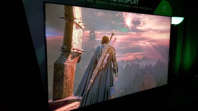 CES 2018 Nvidia BFGD Shadow of War without HDR