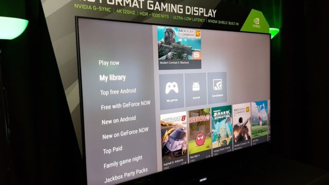 CES 2018 Nvidia BFGD on screen displat