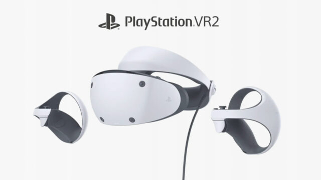 PSVR 2 headset and controllers