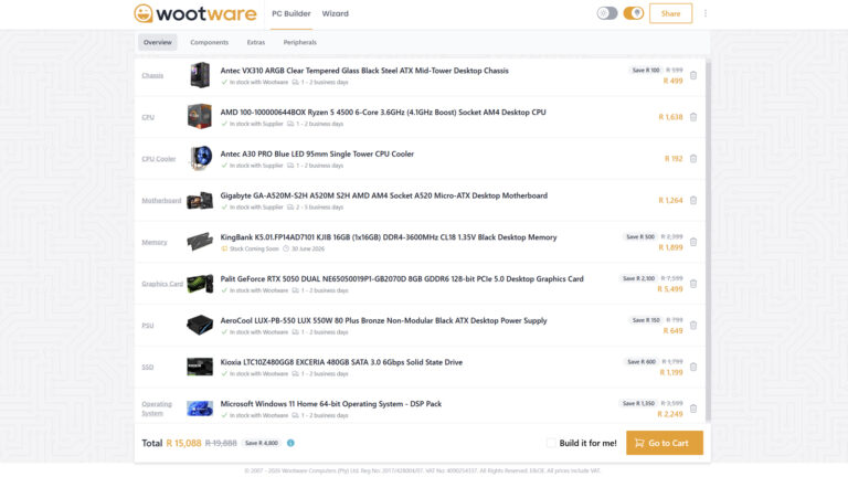 South Africans Can Still Build A Gaming PC For R15 000 In 2026 Here S R15000 Gaming PC 768x432 